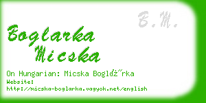 boglarka micska business card